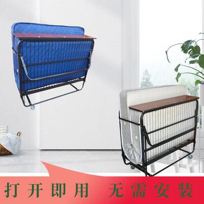 可移动简易金属折叠床酒店加床客房床专用单人床双人午休移动