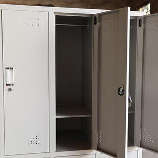 钢更制衣柜员工柜宿舍四门带锁工衣柜子六门储收纳拆LT039装 铁皮