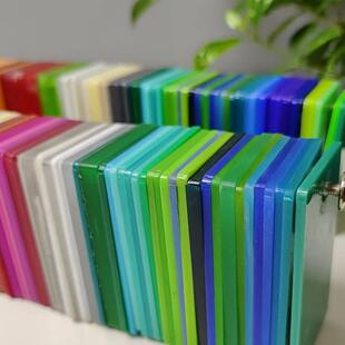 亚克力色板彩色透明板展示架收纳盒 有机玻璃制品加工
