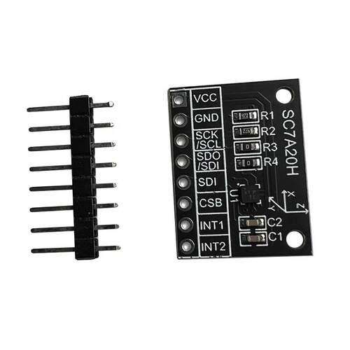SC7A20H 高精度三轴重力加速度倾斜度角度感测器模块IIC/SPI传输