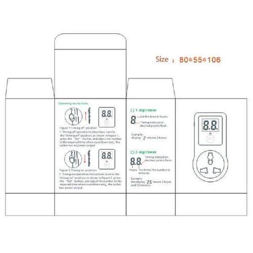 Digital Electric Timer Plug Socket with Countdown Electric