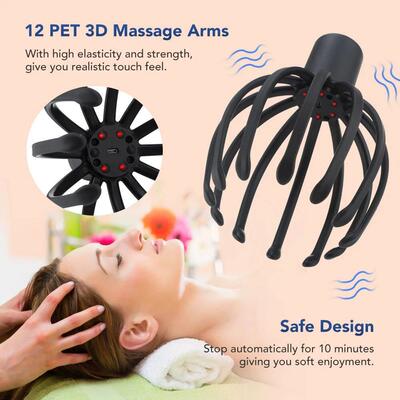 Electric Octopus Claw Scalp Massager Hands Free Therapeutic