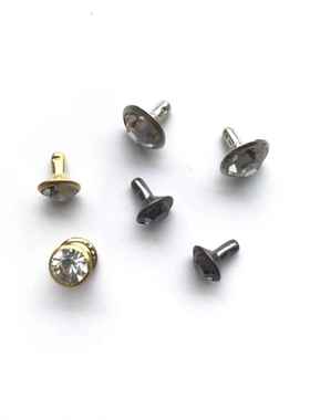 属DIY管钻色水钻钻钻钉铆钉A银色金CIO色枪撞钉饰品帽钉金手工DIY