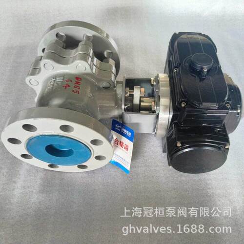 Q91F-64 DN8 电动上海冠桓压球阀 开关4型球阀C 法兰0蒸汽阀