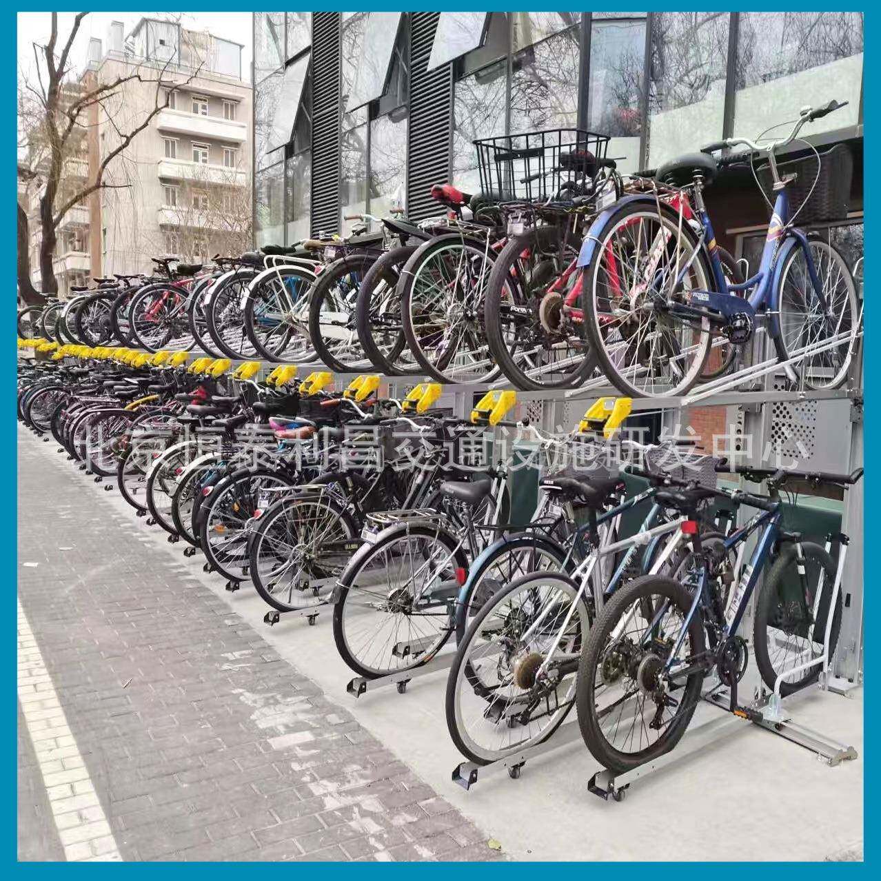 双层立体自行车停车设备铝质节约空间免维护零售后
