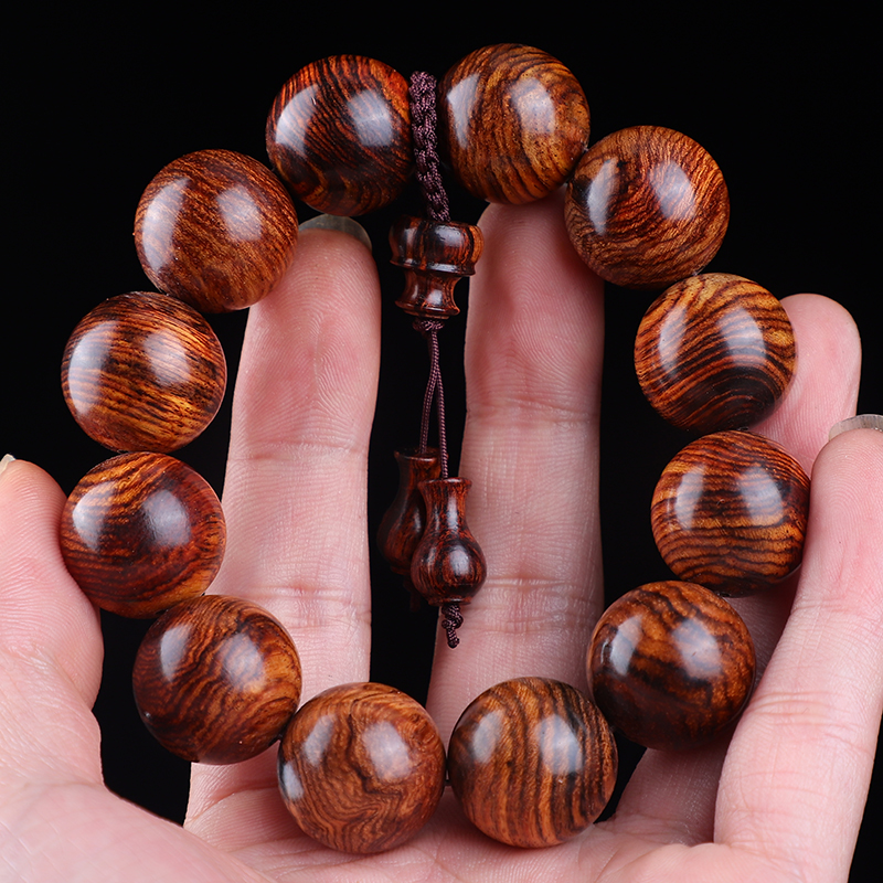 【附鉴定证书】源头好货海南黄花梨佛珠20mm男女文玩手串