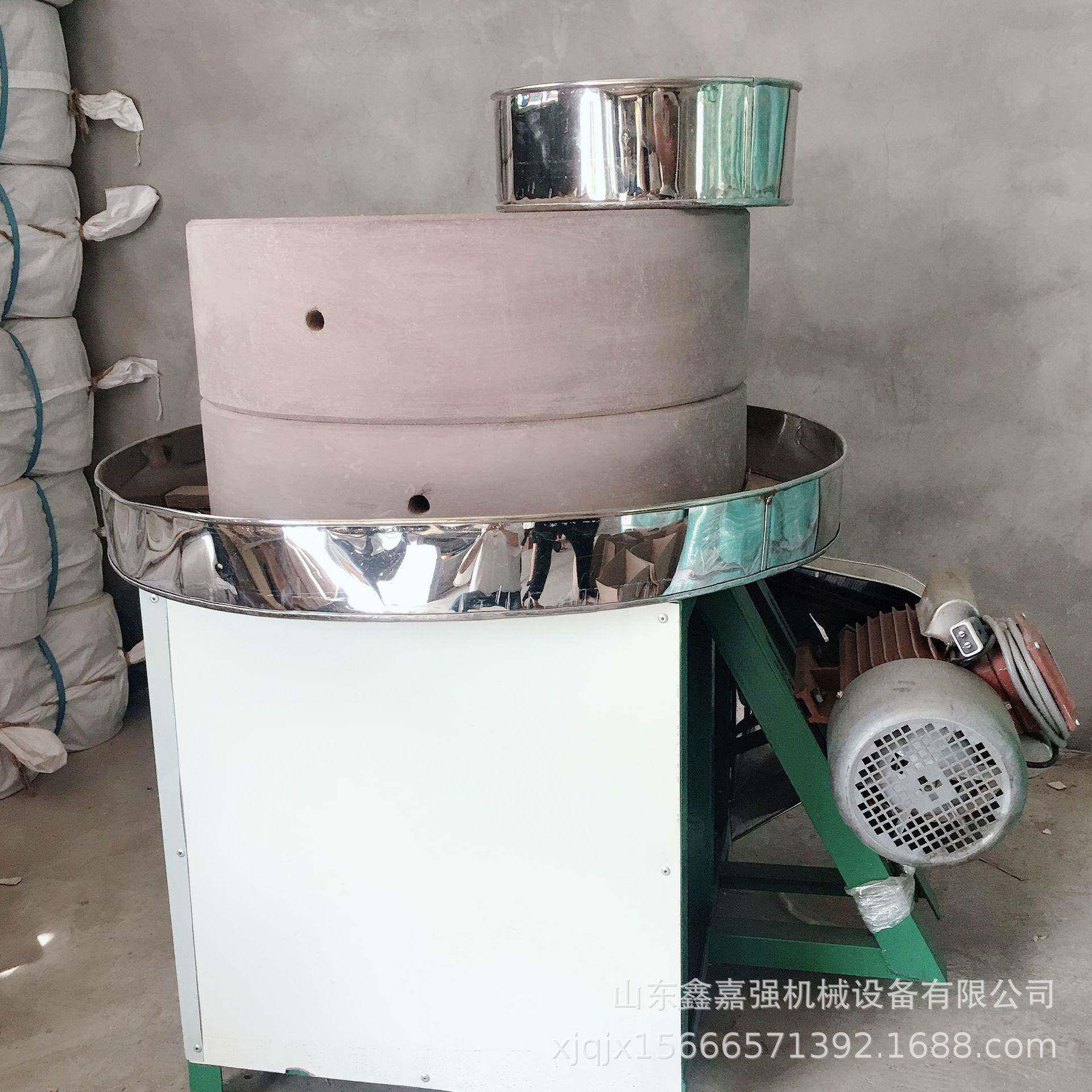 60型电动香油芝麻酱石磨机白砂岩小麦面粉磨面机 传统豆腐磨浆机