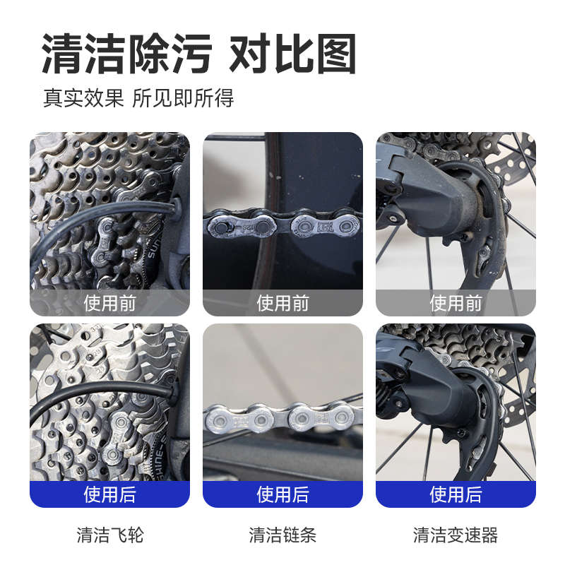 Rexway自行车油链条清洗剂山地公路车清洁轮胎车架保养工具洗链器