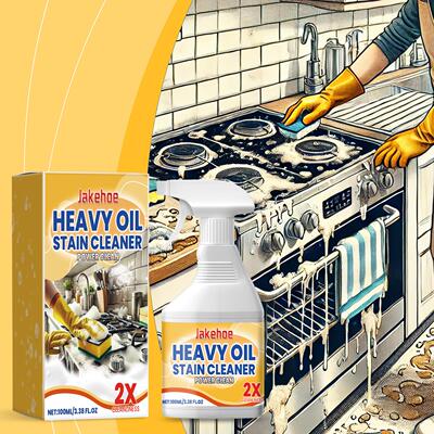 JAKEHOE Kitchen Oil Stain Cleaner Spray - Heavy-Duty Grease