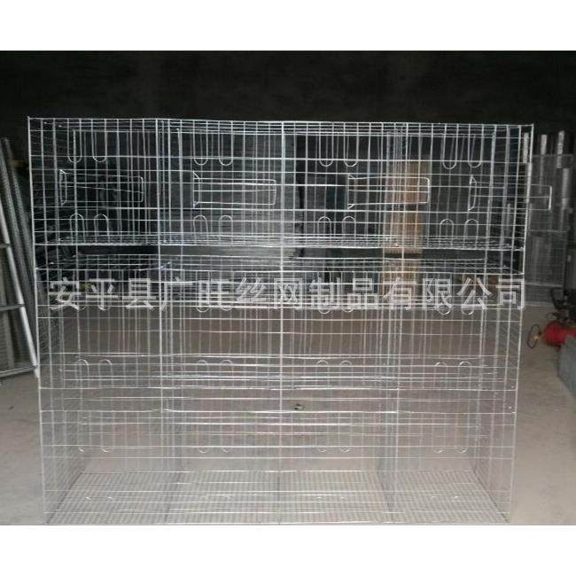 广旺丝网 厂家鸽笼 左右推拉门鸽子笼 三层鸽笼 四层鸽笼图片