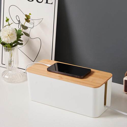 cable plug storage box case wire management socket