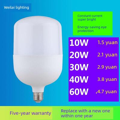 Led节能灯泡E27螺杆式家用灯泡20W40W100W大功率超亮工厂照明