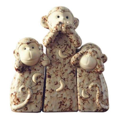 3 Pieces Monkeys Statue Cute Monkey Sculpture for Living