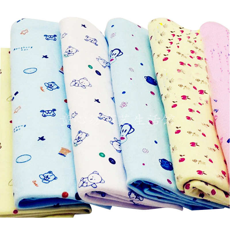 宝宝双面棉毛针织布 印花针织棉毛精梳布料 宝宝棉布针织尿布批发