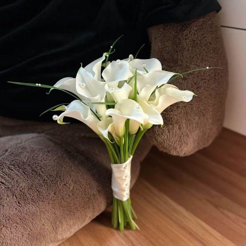 结婚婚礼韩式手捧花新娘手捧结婚出片郁金香领证彷真花拍照道具
