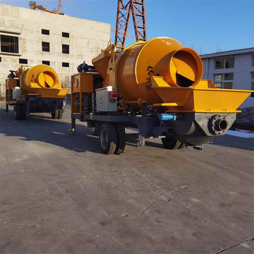 JS0RONE柴油动力搅拌拖泵地泵搅拌机4农村拌用的小型B搅泵送一体