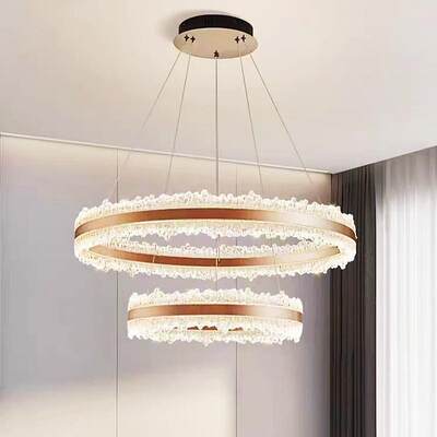 现代简约客厅吊灯轻奢高级感餐厅吧台圆形主灯极简大气设计师灯具