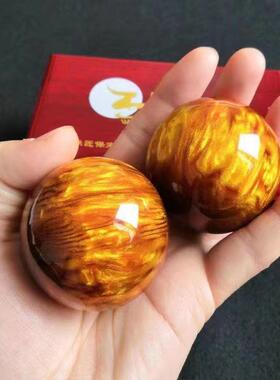新款直销金丝海柳健身球 老年人按摩练手球手把件手里把玩球