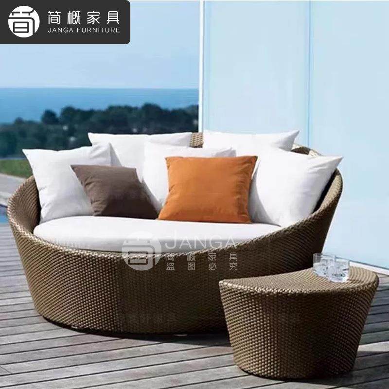 户外别墅露台发编躺床庭藤院花园195发圆形沙椅酒店民宿露台防水,住宅家具,户外沙发,淘宝优惠券,粉丝福利购,淘宝优惠卷