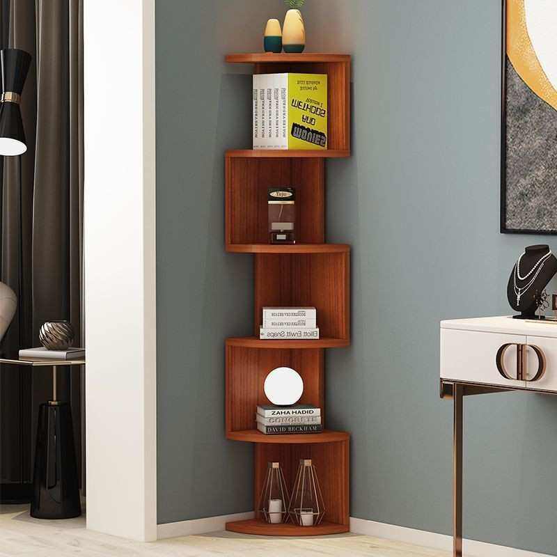 简约落地创意三角形拐角多层置物架家用客厅卧室书房墙角书架书柜