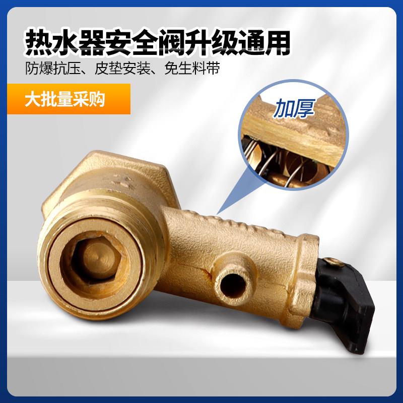 全铜加厚电热水器安全阀家用泄压阀单向止回减压阀排气阀通用配件