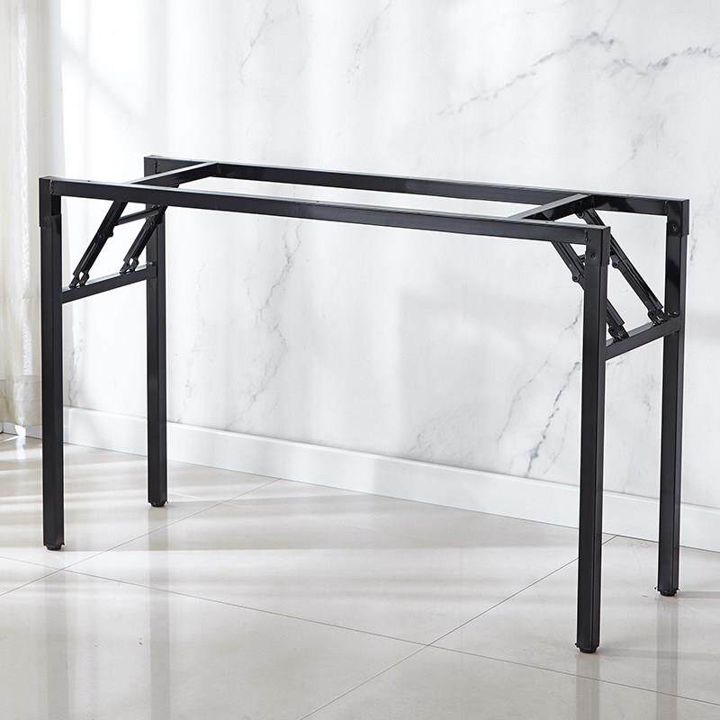 加厚桌腿支架矩形可折叠桌架支撑框架桌腿简单加厚铁弹簧桌腿