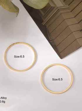 Ring 2 sets热卖爆款极细素圈简约戒指2件套ins冷淡风学生尾戒