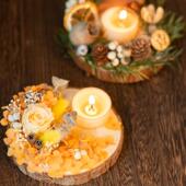 香薰蜡烛台桌面装 干燥花diy材 饰植物摆件七夕节日沙龙活动永生干