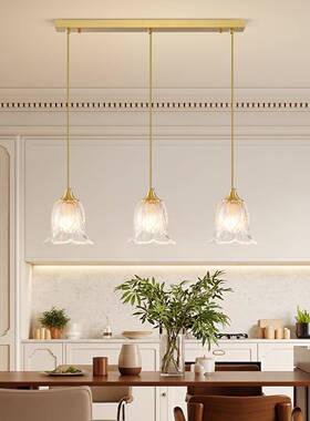 现代欧法美式轻奢全客铜式厅主灯式882复古卧室餐厅复式简约大气