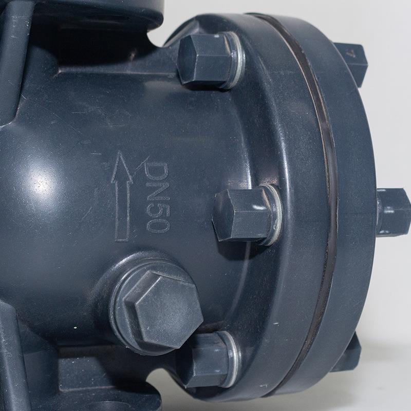 PP全水平卧式料翻板式工业级止逆止阀 聚JZI丙塑烯法兰旋塑启式回