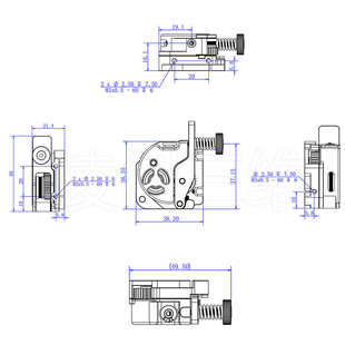 K1/K1C/K1Max升级全金属近程挤出机套件双齿轮驱动3D打印机配件