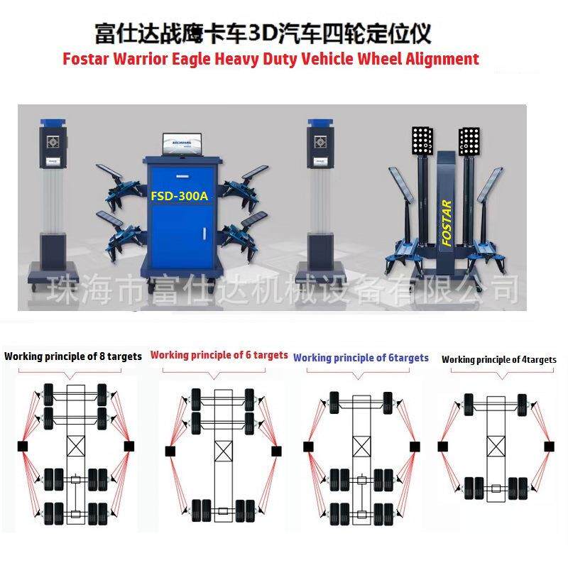 富仕达战鹰FSD-300S智能重卡3D汽车四轮定位仪