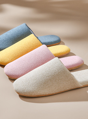 夏季日式拖鞋女软底无声春秋月子室内家居地板透气亚麻四季拖鞋男