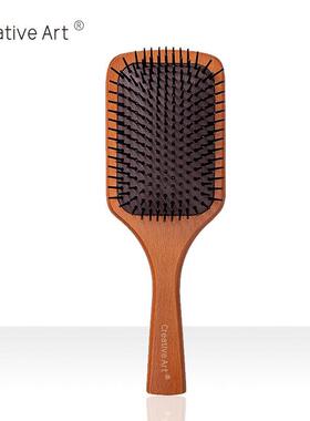 Creative art气垫梳子气囊梳大排梳顺髪养生木梳女头部防按摩经络