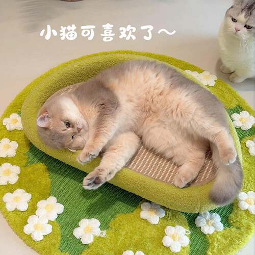 猫抓板猫沙发猫窝一体剑麻不掉屑耐抓猫咪磨爪神器加大号猫爪板窝