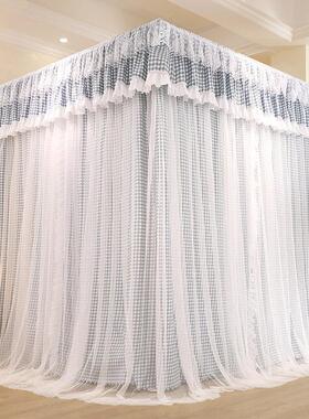欧式双层蚊帐床帘一式家用体带1支ZHOUJIA-架.8m帐莎2米1.公5主风
