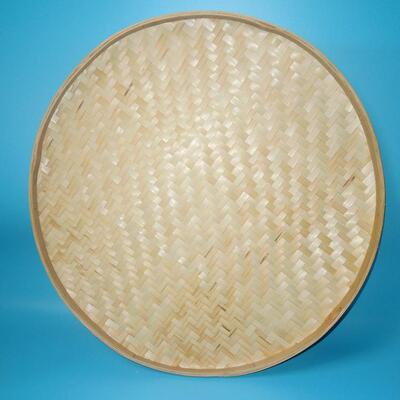 现货 招牌竹匾 竹筛平盖 幼儿园 绘画画竹畚箕 竹编簸箕晾晒