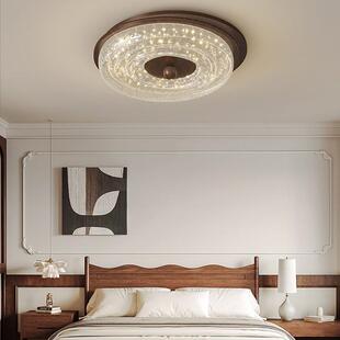 全光谱法式 卧室灯中古风房间护眼书房灯咖啡色金箔树脂小兔吸顶灯