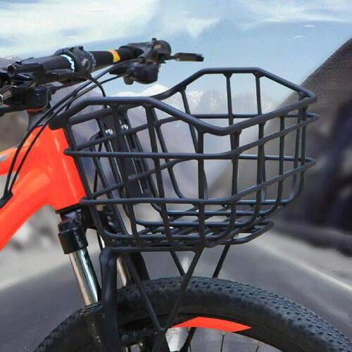 Front Wire Metal Bike Basket Bicycles Rack Easy Assembly