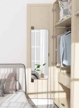 衣柜镜子内装推拉镜衣橱衣平开门穿内置全旋ASDD-001转隐藏折叠伸