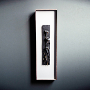 台湾艺术大师戴新《花影》客厅餐厅玄关艺术壁饰 带画框 装饰画