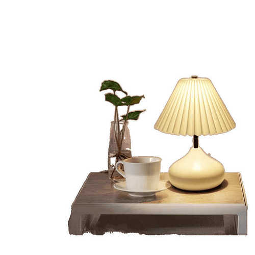 台灯床头灯触摸感应温馨浪漫百褶柔光智能调光创意睡眠卧室小夜灯