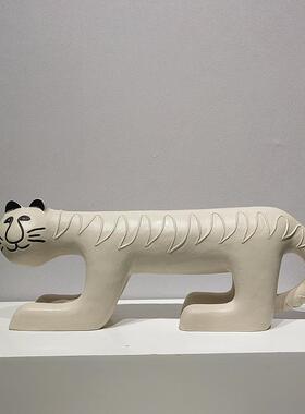 现简约创意样板间抽象大脚代树脂摆售楼部客厅民虎宿书房装饰QZ-A