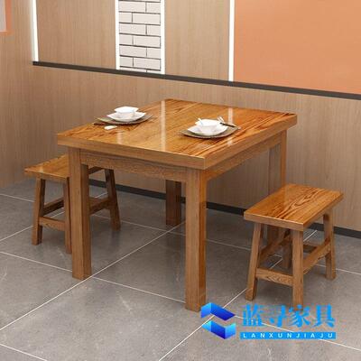 木面馆桌椅饭GGR店吃店餐桌椅餐小桌合实餐馆食堂桌子餐厅组烧烤