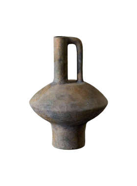 民宿侘寂田园风餐厅样板房间布置餐边柜陶瓷花瓶花器实木托盘摆件