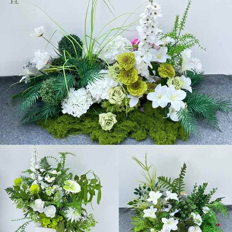 婚庆绿挂花排ltao7135仿真系花森婚礼布置白求婚幼儿道园具假花球