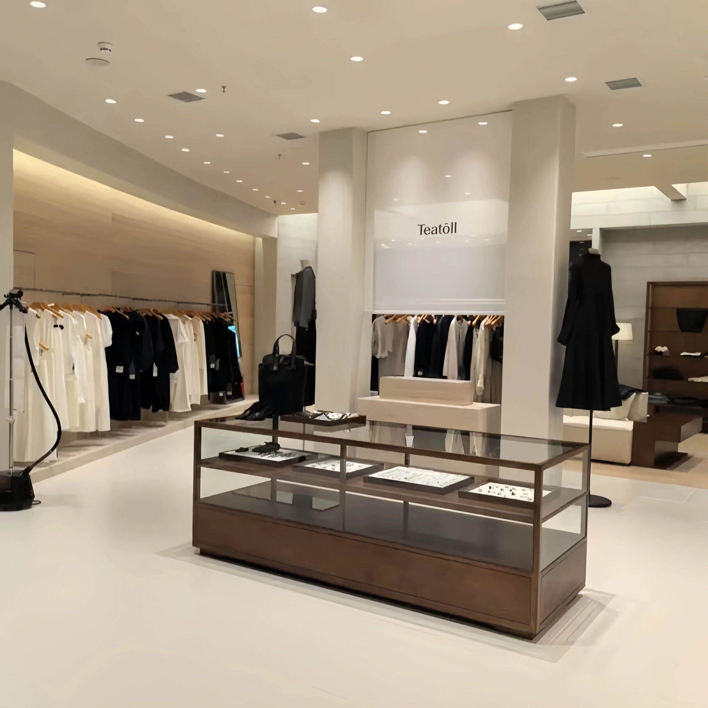 中岛展示柜服装店女装店现代简约轻奢玻璃陈列台流水台饰品柜陈列