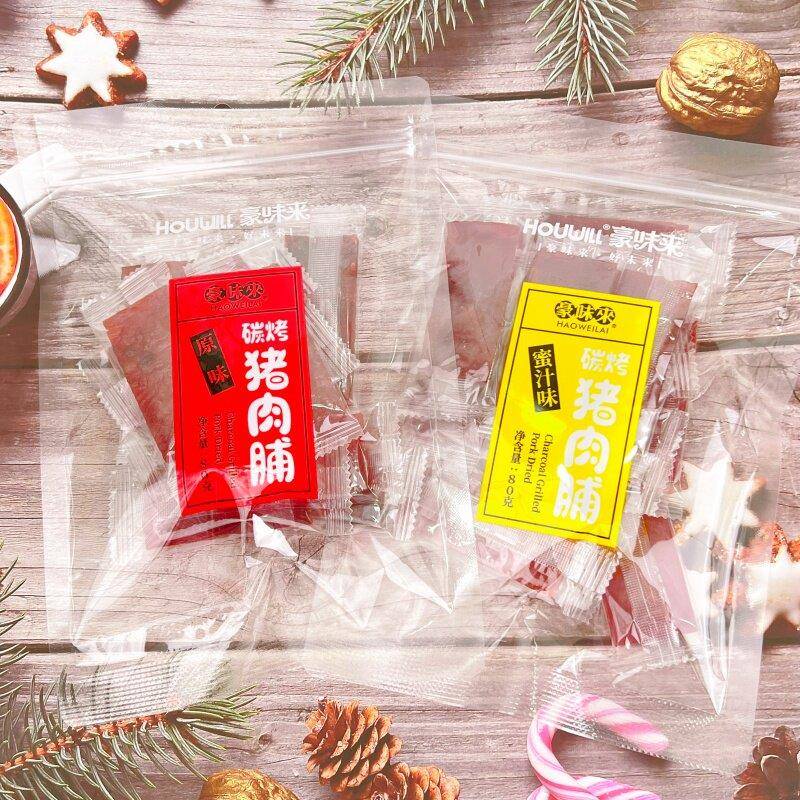 新货豪味来碳烤猪肉脯蜜汁原味80g包装猪肉干即食解馋休闲零食小