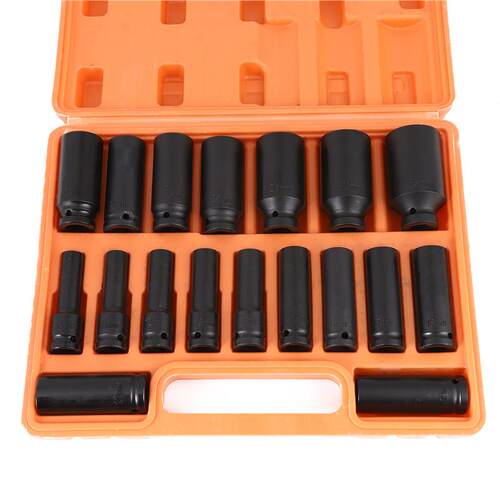 1/2气动加长套筒18件套小风炮套筒 加长套装套筒 大飞六角套筒