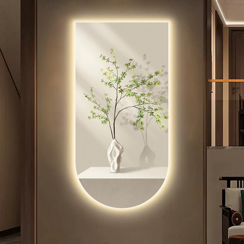 光影树枝入户玄关LED灯画客厅发光装饰画走廊尽头过道楼梯间挂画